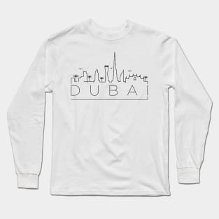 Dubai Minimal Skyline Long Sleeve T-Shirt